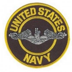 НАШИВКА UNITED STATES NAVY (SUB ENLISTED-SLVR)