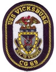 Нашивка Ракетного Крейсера ВМС США USS VICKSBURG CG-69