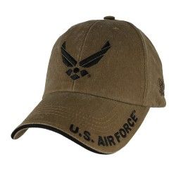 Бейсболка Air Force Wings Logo Coyote Brown Washed Cap
