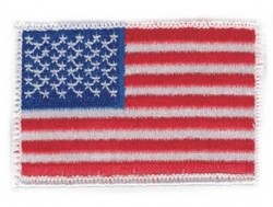 Нашивка American Flag White (на липучке)