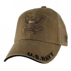 Бейсболка Navy Logo Washed Coyote Brown