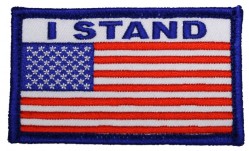 Нашивка American Flag with I Stand