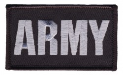 Нашивка на липучке Army Black Patch 2 Х 3"