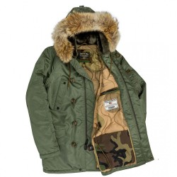 Фото куртки Аляска Sage N-3B Parka Cockpit USA в расстегнутом виде