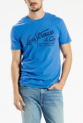 Футболка Levis Script T-Shirt Olimpian Blue