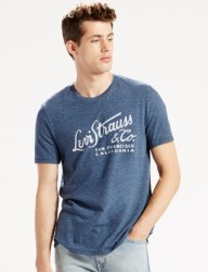Футболка Levis Script Tee Blue Heather