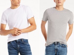 Комплект из 2-х футболок Slim Fit - Grey-White
