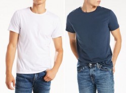 Комплект из 2-х футболок Slim Fit - Navy-White