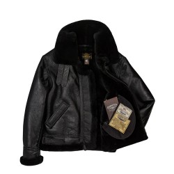 Бомбер Cockpit USA Genuine B-3 Sheepskin - чёрный