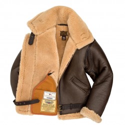 Бомбер Cockpit USA R.A.F Sheepskin - коричневый