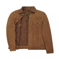 Замшевая куртка Cockpit USA Suede Trucker - Tobacco