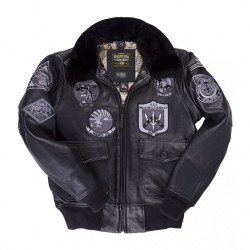 Кожаная лётная куртка Cockpit USA Bogard by Mike B x Stealth Top Gun