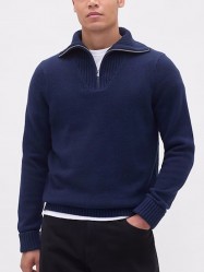 Свитер Gap CashSoft Quarter-Zip - тёмно-синий (Classic Navy)