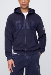 Толстовка Gap VintageSoft Logo Zip - тёмно-синяя (Navy Uniform)