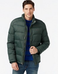 Чоловіча зимова куртка Tommy Hilfiger Classic Puffer - зелена (Hunter Green)