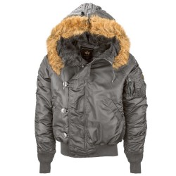 Куртка Alpha Industries N-2B Parka - вороненый метал (Gun Metal)