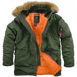 Куртка Аляска Alpha Industries N-3B Slim Fit Parka - зеленая (Sage Green)