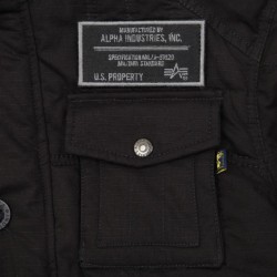 Фото нагрудного кармана на куртке Boss Jacket, цвет черный