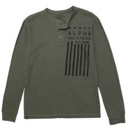 Футболка с длинным рукавом Alpha Industries Encampment Henley Shirt